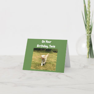 CARTE **TWIN** SOUHAITE QUE JE PUISSE DIRE HEUREUX ANNIV