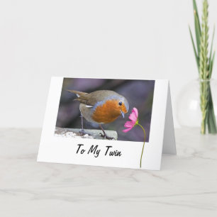 CARTE TWIN "TWEETING" YOU A HAPPY BANTHDAN