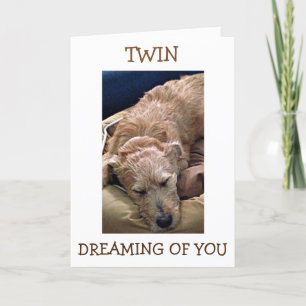 CARTE TWIN=VOTRE ANNIVERSAIRE MES PENSÉES PORTENT TOUTES