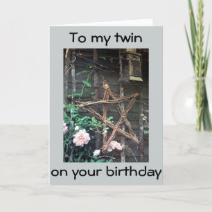 CARTE TWIN-VOUS ÊTES UNE ÉTOILE À VOTRE ANNIVERSAIRE