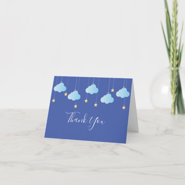 Carte Twinkle Little Star Merci bleu (Devant)