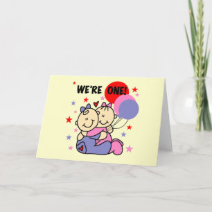 Carte Twins We're One Birthday Tshirts and Gifts