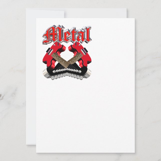 Carte Two crossed guitars (Devant)