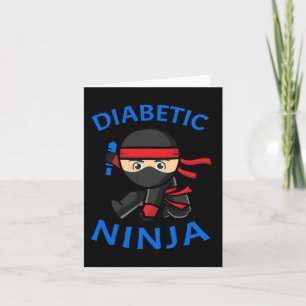 Carte Type 1 Sensibilisation au diabète Ninja diabétique