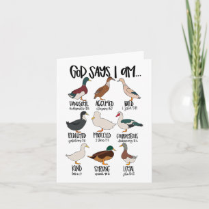 Carte Types De Canards Christian Dieu Dit Que Je Suis Bi