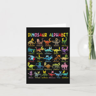 Carte Types De Dinosaures Alphabet A-z Abc Dino Identiqu
