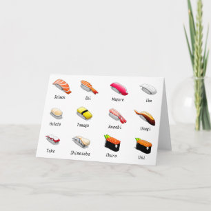 Carte Types De Sushi