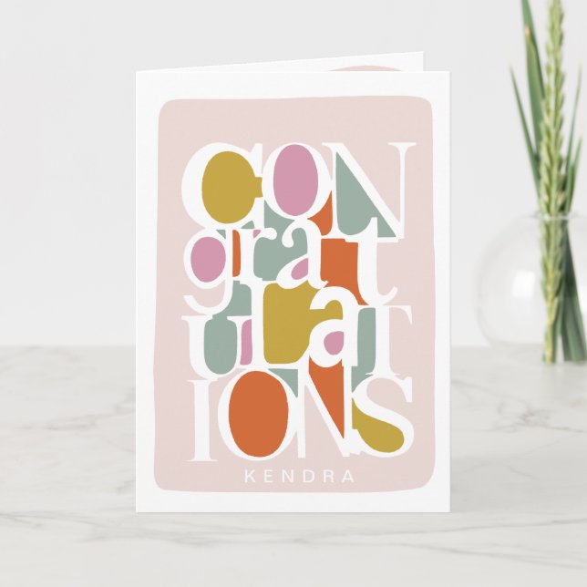 Carte Typographie amusante conception personnalisée Féli (Devant)