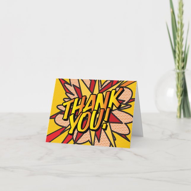Carte Typographie Amusante Moderne Merci (Devant)