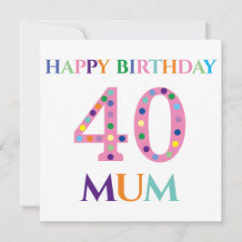 Carte Typographie colorée Bonne maman d'anniversaire