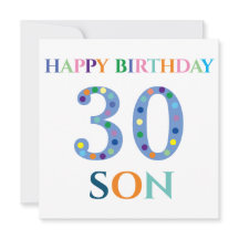 Typographie colorée Joyeux Fils d'anniversaire