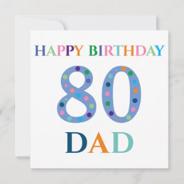 Carte Typographie colorée Joyeux père d'anniversaire
