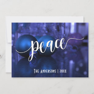 Carte Typographie de la paix avec des boules de verre bl