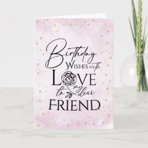 Carte Typographie de photo d'anniversaire à l'aquarelle 