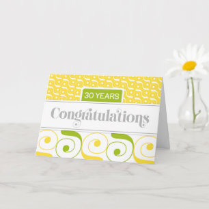 Carte Typographie et tourbillons du 30e anniversaire de