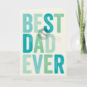Carte Typographie Fête des pères Certifiée Meilleur Papa