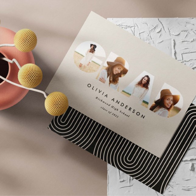 Carte Typographie géométrique moderne diplôme d'arc phot (Créateur téléchargé)