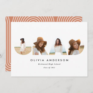 Carte Typographie géométrique moderne graduation multiph