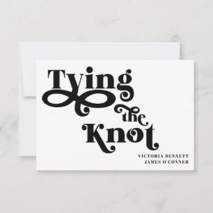 Carte Typographie Mariage Économisez la Date de Noces