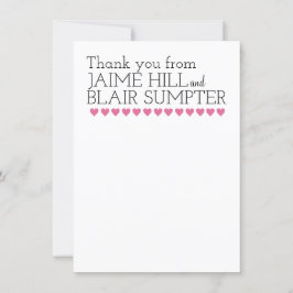 Carte Typographie Merci Coeur Graphique contemporain