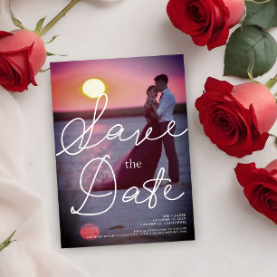 Carte Typographie moderne avec Romantic Couple Picture