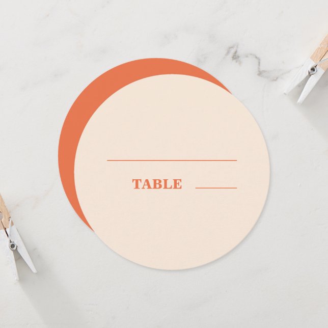 Carte Typographie moderne Gras Mariage Apricot Orange (Devant/Arrière en situation)