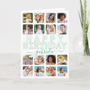 Carte Typographie moderne Joyeux anniversaire photo Anni