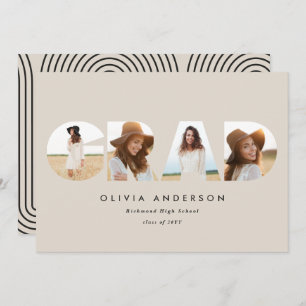 Carte Typographie moderne multi graduation photo