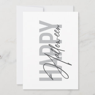 Carte Typographie moderne, simple, cool de Happy Hallowe