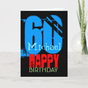 Carte Typographie Personnalisé 60e anniversaire Salutati