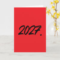 Typographie Pinceau Encre Peinture Année 2027