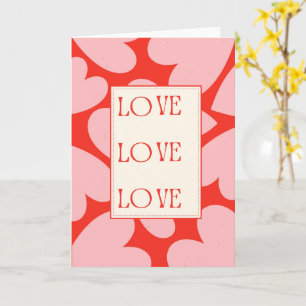 Carte Typographie romantique intemporelle d'amour