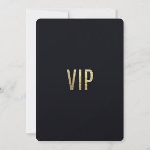 Carte Typographie "VIP" de Swanky Faux Gold Leaf