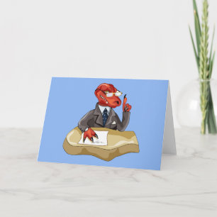 Carte Tyrannosaurus Rex Boss Assis À Un Bureau. 2