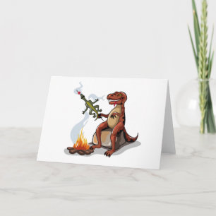 Carte Tyrannosaurus Rex Cuisine Nourriture Au-Dessus D'U
