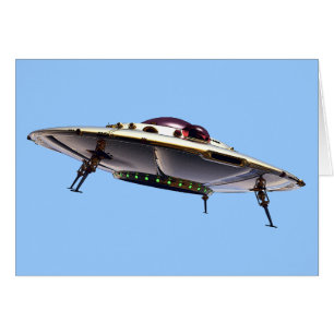 Carte UFO métallique
