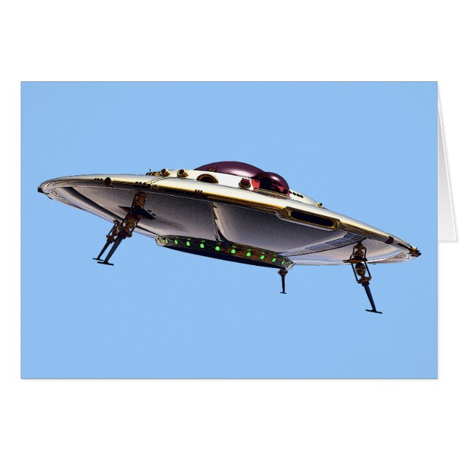 Carte UFO métallique (Devant horizontal)