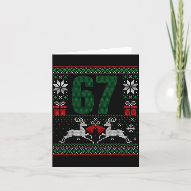 Carte Ugly Christmas Sweater 67 Design  (Devant)