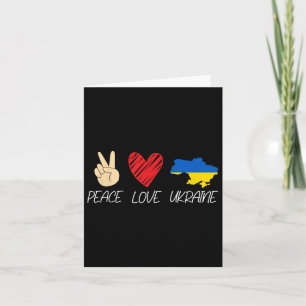 Carte Ukraine : drapeau contre la guerre Solidarité Paix