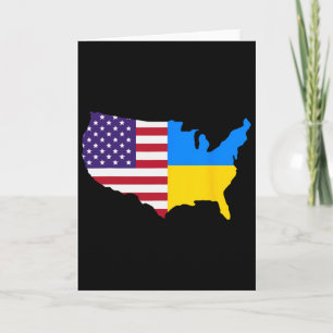 Carte Ukraine États-Unis Amérique Drapeau Ukrainie
