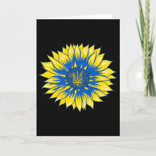 Carte Ukraine Tournesol Style de poche Floral Rétro Ukra