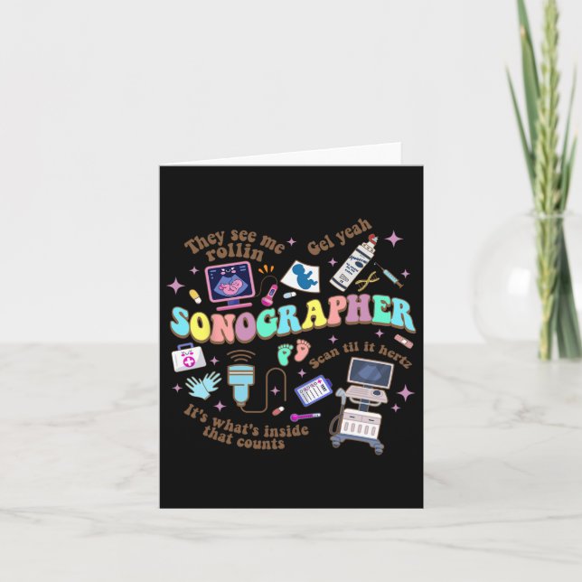 Carte Ultrasound Tech Sonographe Journée nationale des i (Devant)