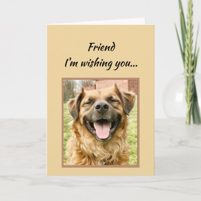 Carte Un ami vous souhaite le meilleur anniversaire de t (Devant)
