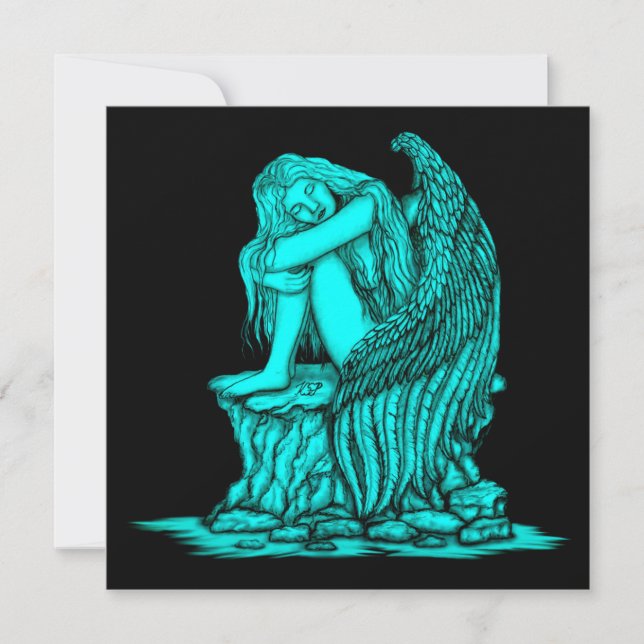 Carte Un ange endormi sur la pierre (Devant)