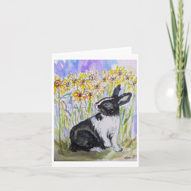 Carte Un anniversaire à Bunny (Devant)
