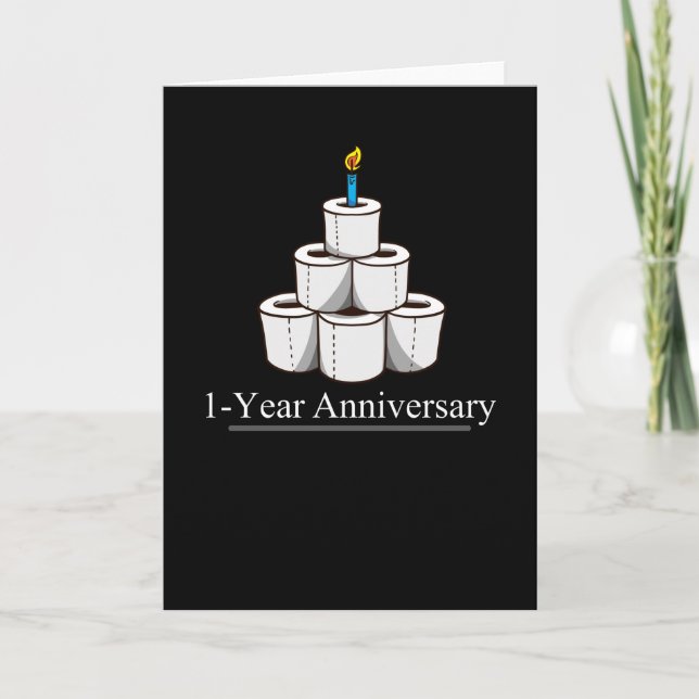 Carte Un Anniversaire Papier Toilette Avec Bougie (Devant)
