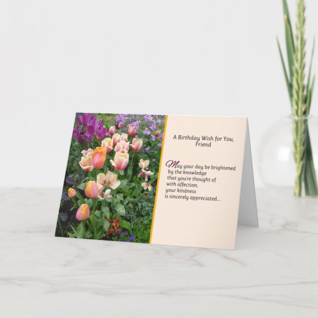 Carte Un Anniversaire Pour Vous, Ami (Devant)