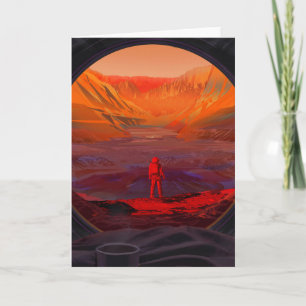 Carte Un Astronaute Sur Mars