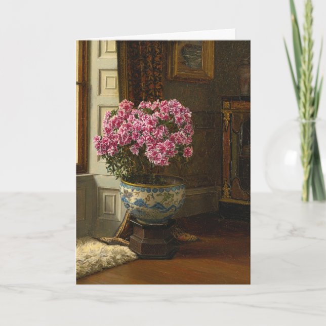 Carte Un Azalea double rose | Jessica Hayllar (Devant)