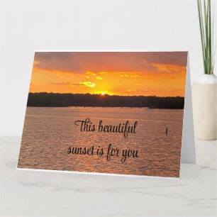 CARTE UN BEAU COUCHER DE SOLEIL POUR VOTRE **CARTE D'ANN
